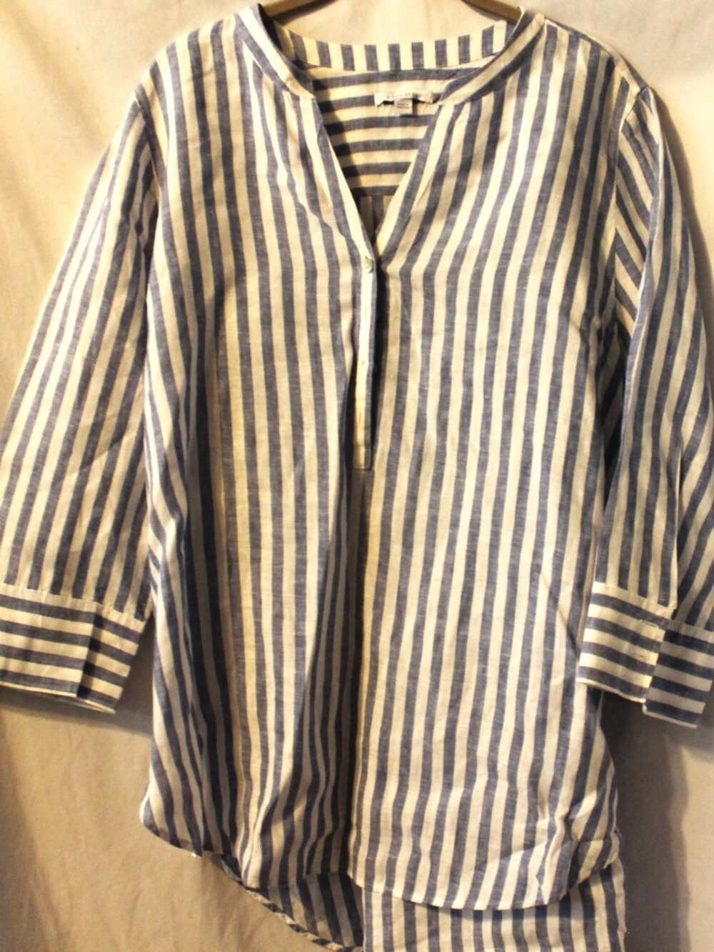 Chico's No Iron Striped Tunic - Picture 3 of 6